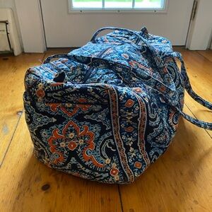 Vera Bradley Marrakesh Quilted Bag with Blue and Orange Pattern